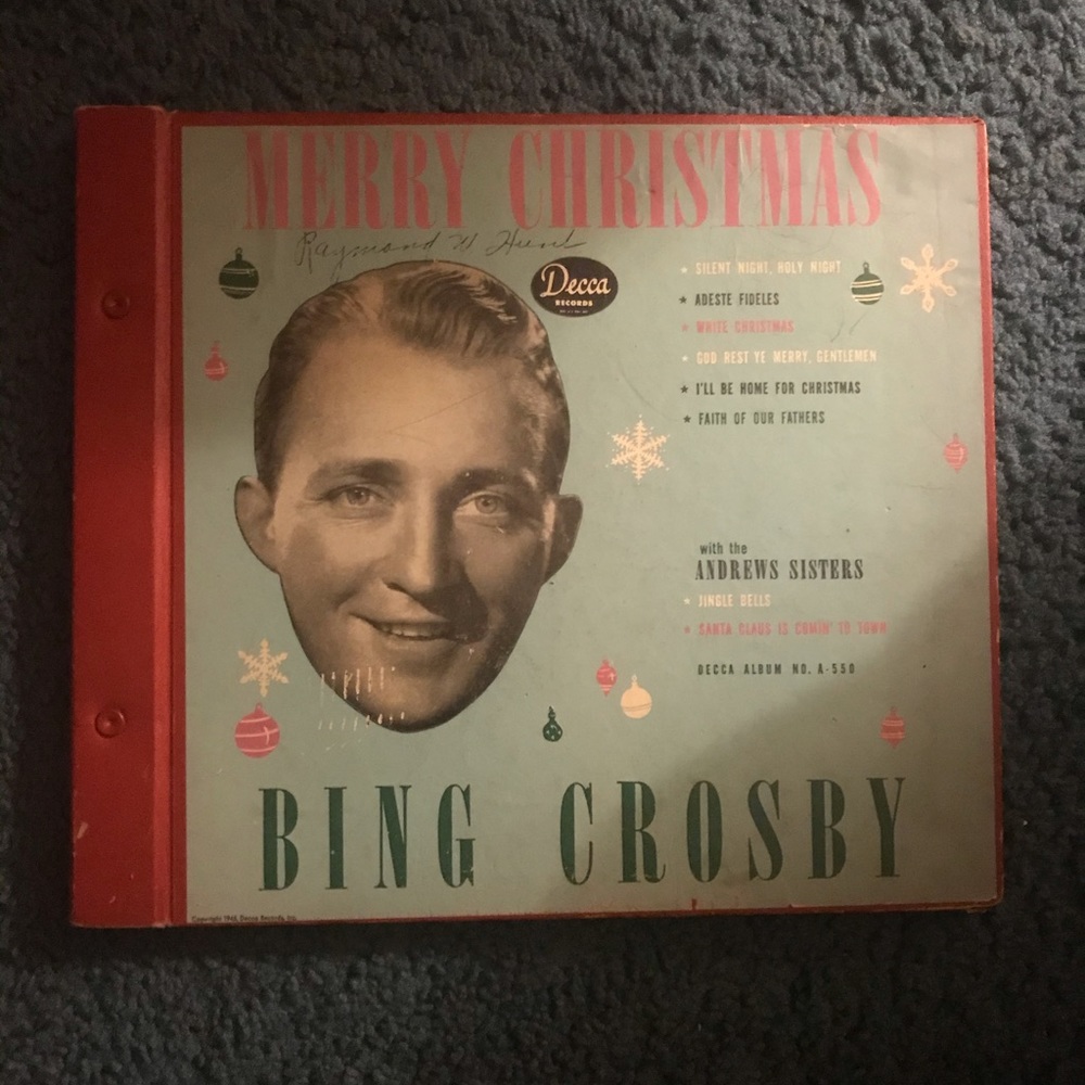 Vintage BING CROSBY  "Merry Christmas"  Album